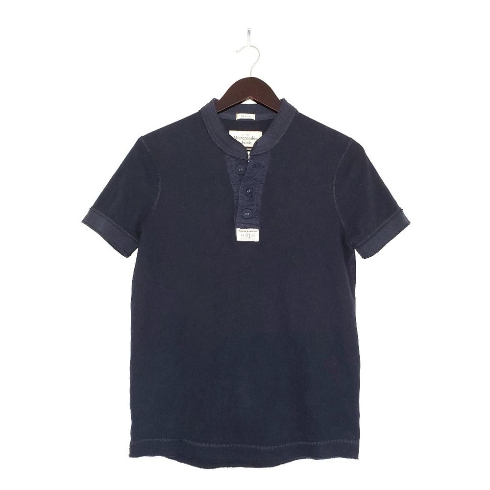 🔵 3/$30 Abercrombie & Fitch Henley T-Shirt - Navy